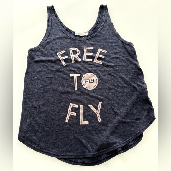 FREE TO FLY BAMBOO MOTION RACERBACK SINGLET TANK WOMEN SIZE SM BLACK SUPER SOFT - Picture 4 of 5